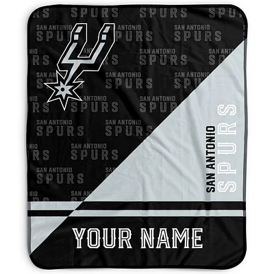 Pegasus San Antonio Spurs 50" x 60" Split Wordmark Personalized Fleece Blanket