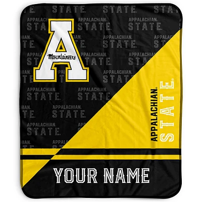 Pegasus Appalachian State Mountaineers 50" x 60" Split Wordmark Personalized Fleece Blanket