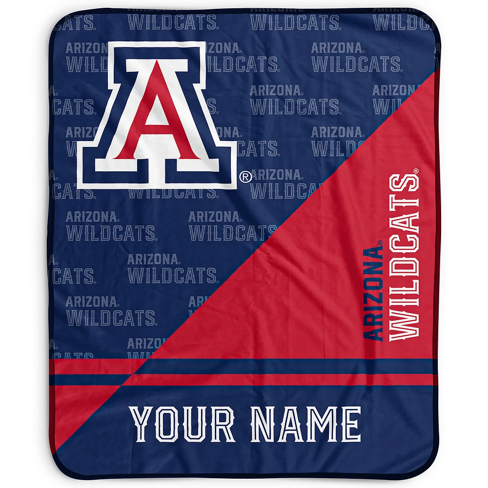 Pegasus Arizona Wildcats 50" x 60" Split Wordmark Personalized Fleece Blanket