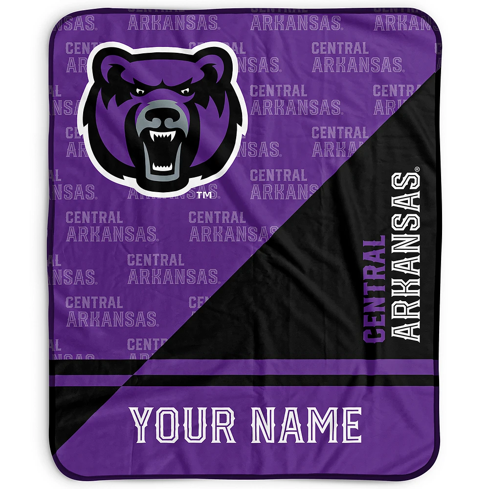 Pegasus Central Arkansas Bears 50" x 60" Split Wordmark Personalized Fleece Blanket