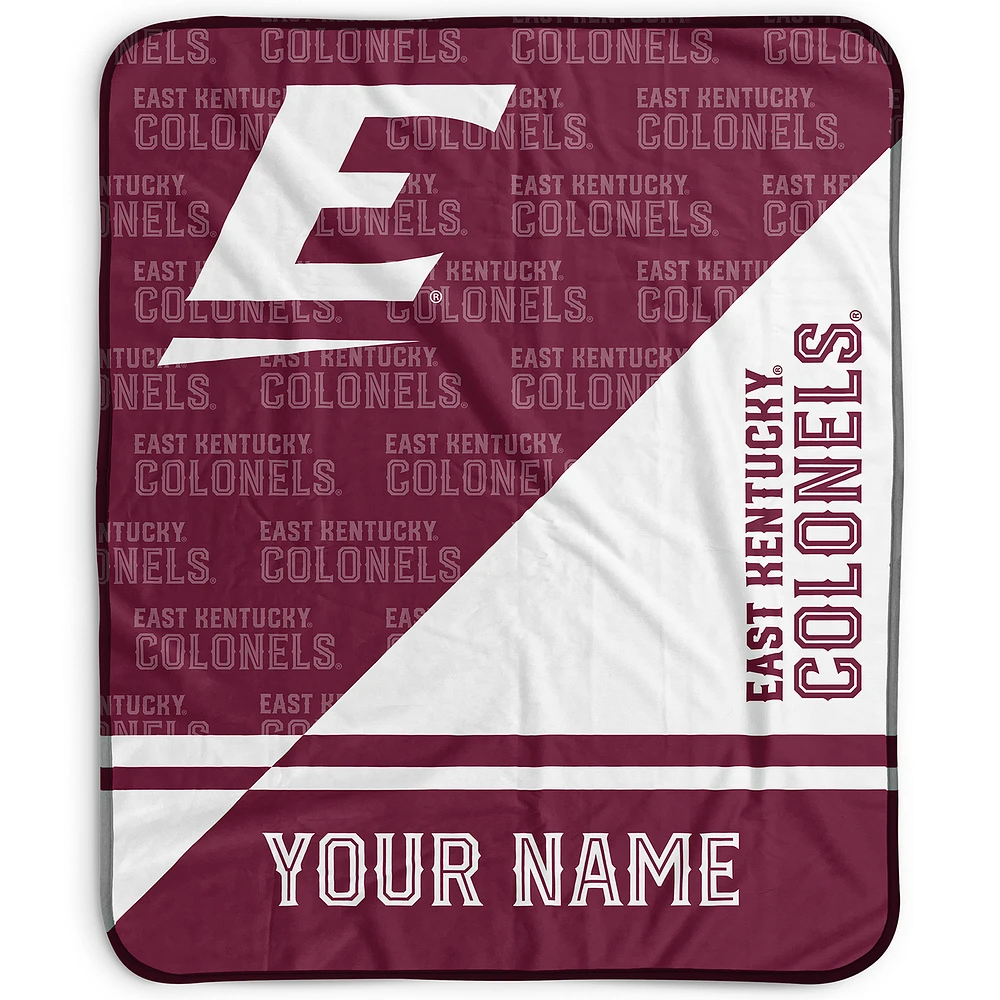 Pegasus Eastern Kentucky Colonels 50" x 60" Split Wordmark Personalized Fleece Blanket