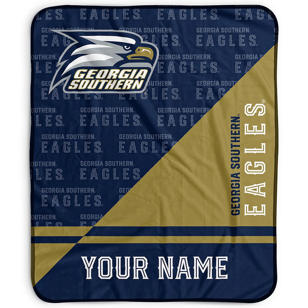 Pegasus Georgia Southern Eagles 50" x 60" Split Wordmark Personalized Fleece Blanket