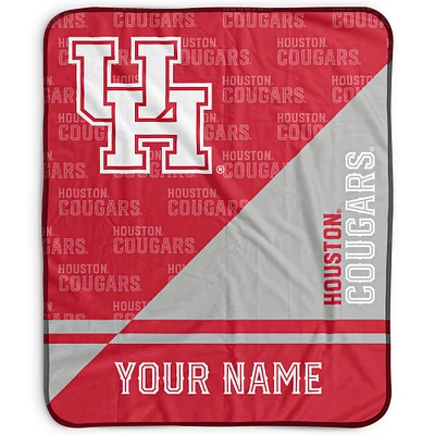 Pegasus Houston Cougars 50" x 60" Split Wordmark Personalized Fleece Blanket
