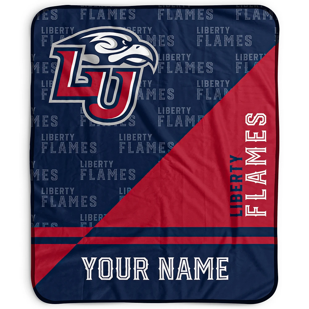 Pegasus Liberty Flames 50" x 60" Split Wordmark Personalized Fleece Blanket