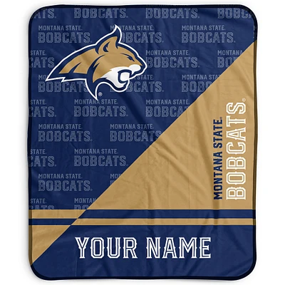 Pegasus Montana State Bobcats 50" x 60" Split Wordmark Personalized Fleece Blanket