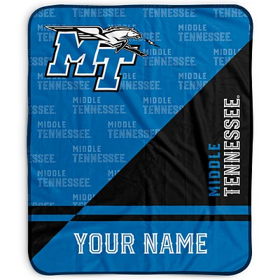 Pegasus Middle Tennessee State University Lightning 50" x 60" Split Wordmark Personalized Fleece Blanket