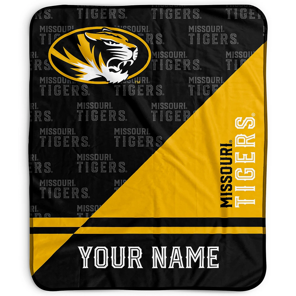 Pegasus Missouri Tigers 50" x 60" Split Wordmark Personalized Fleece Blanket