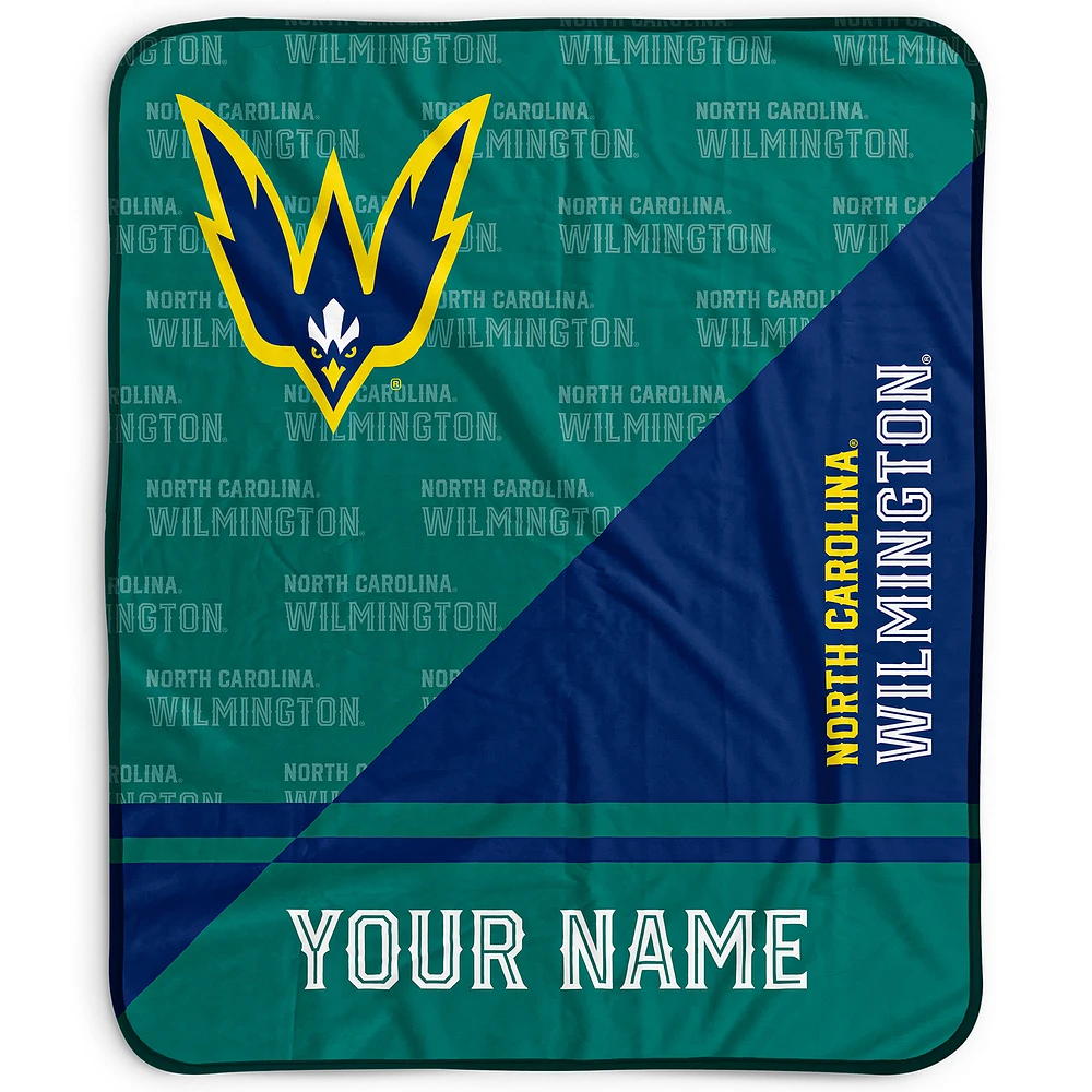 Pegasus UNC Wilmington Seahawks 50" x 60" Split Wordmark Personalized Fleece Blanket