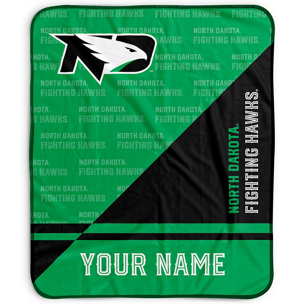 Pegasus North Dakota 50" x 60" Split Wordmark Personalized Fleece Blanket