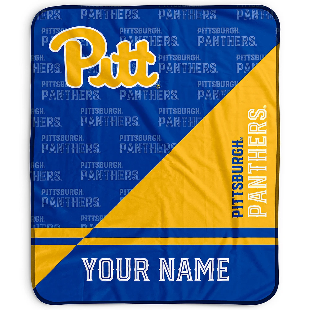 Pegasus Pitt Panthers 50" x 60" Split Wordmark Personalized Fleece Blanket