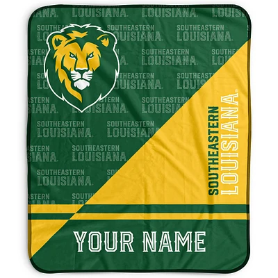 Pegasus Southeastern Louisiana Lions 50" x 60" Split Wordmark Personalized Fleece Blanket