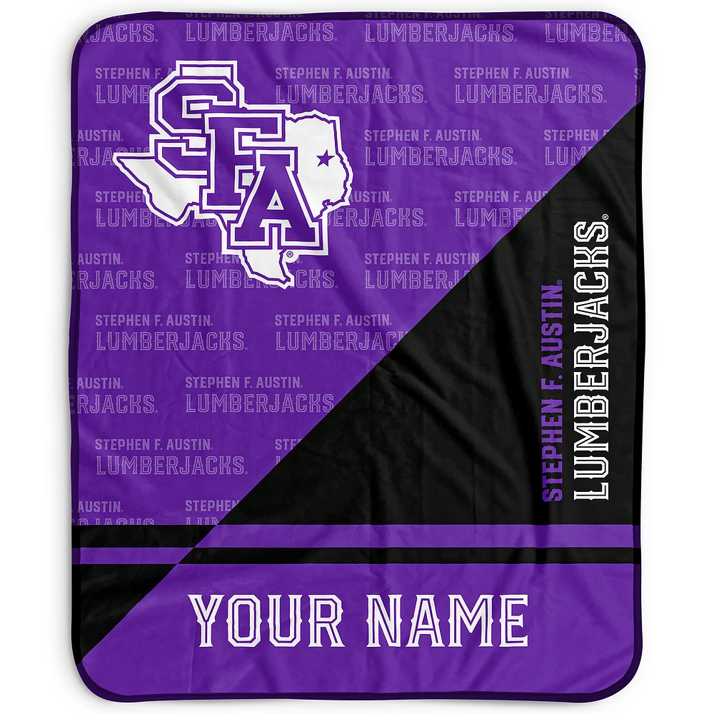 Pegasus Stephen F Austin Lumberjacks 50" x 60" Split Wordmark Personalized Fleece Blanket