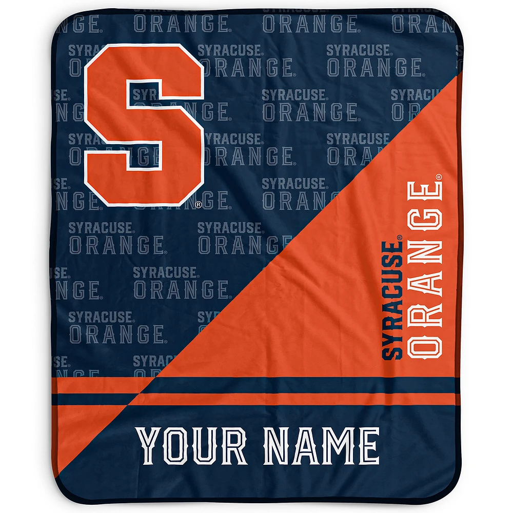 Pegasus Syracuse Orange 50" x 60" Split Wordmark Personalized Fleece Blanket