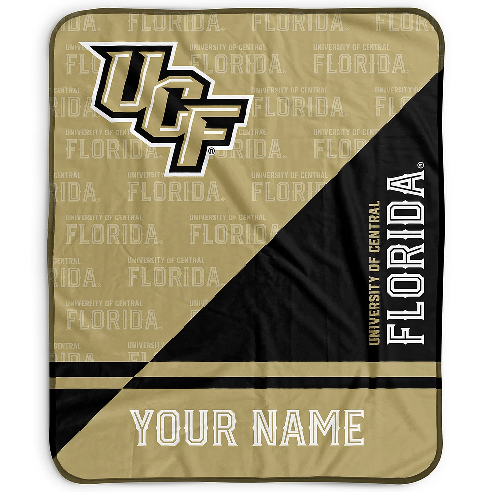 Pegasus UCF Knights 50" x 60" Split Wordmark Personalized Fleece Blanket