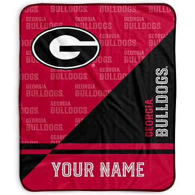 Pegasus Georgia Bulldogs 50" x 60" Split Wordmark Personalized Fleece Blanket