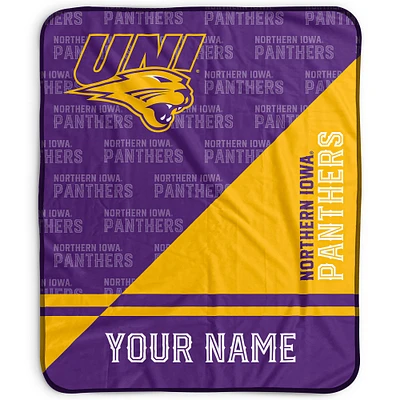 Pegasus Northern Iowa Panthers 50" x 60" Split Wordmark Personalized Fleece Blanket