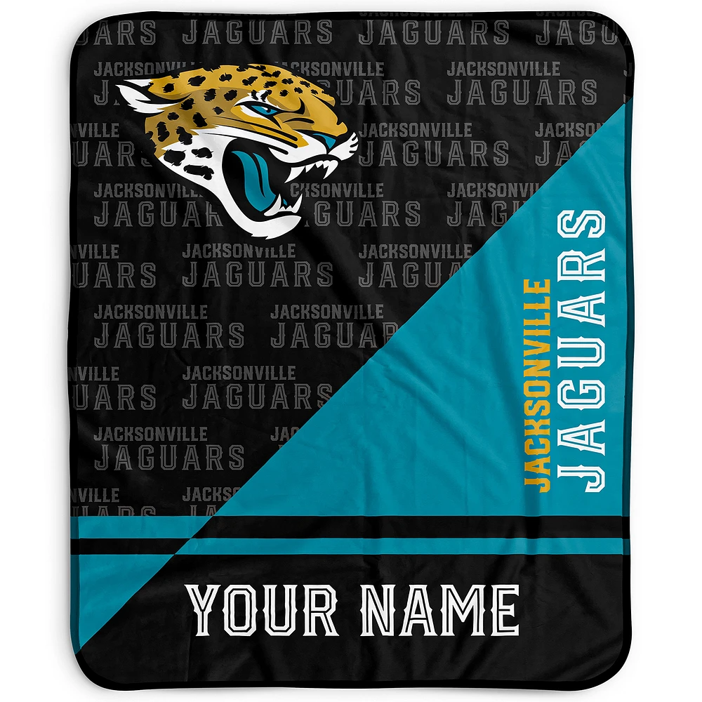 Pegasus Jacksonville Jaguars 50" x 60" Split Wordmark Personalized Fleece Blanket