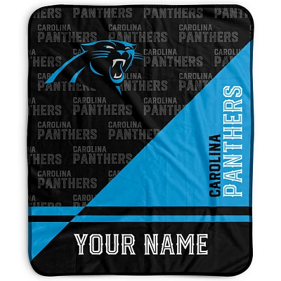 Pegasus Carolina Panthers 50" x 60" Split Wordmark Personalized Fleece Blanket