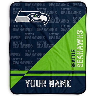 Pegasus Seattle Seahawks 50" x 60" Split Wordmark Personalized Fleece Blanket