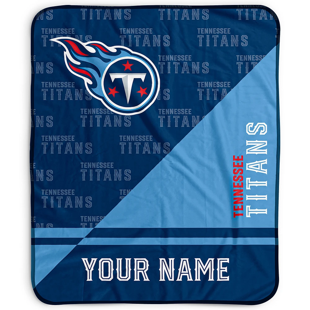 Pegasus Tennessee Titans 50" x 60" Split Wordmark Personalized Fleece Blanket