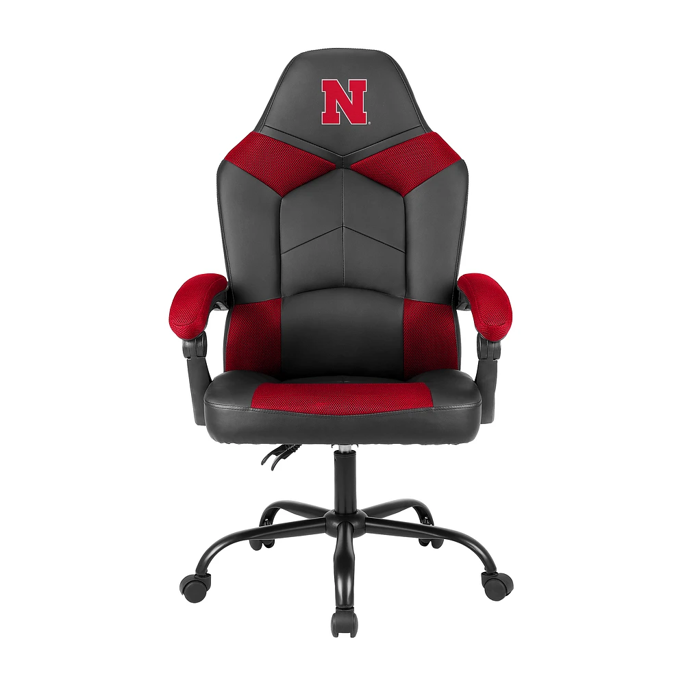 Imperial Black Nebraska Huskers Oversized Office Chair
