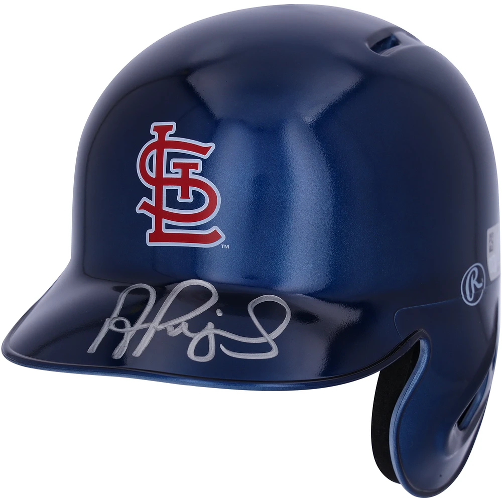 Albert Pujols St. Louis Cardinals Autographed Alternate Navy Chrome Rawlings Mini Batting Helmet - Fanatics Exclusive