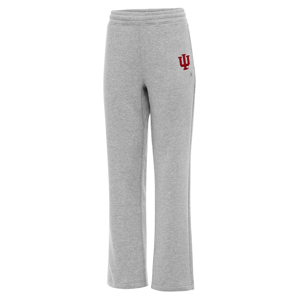 Women's Antigua Heather Gray Indiana Hoosiers Victory Sweatpants