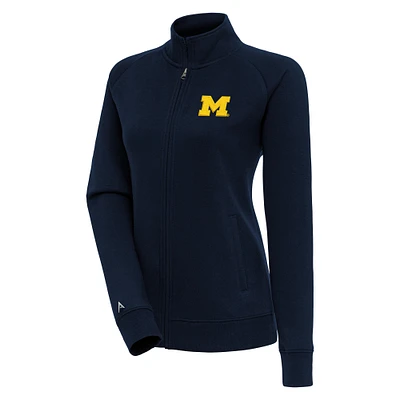 Women's Antigua Navy Michigan Wolverines Victory Full-Zip Jacket