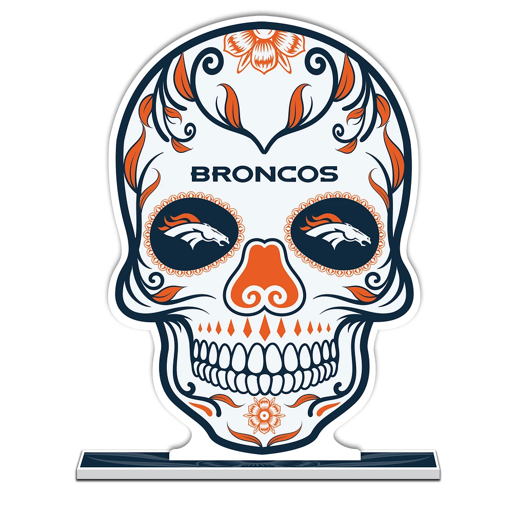 Denver Broncos 10" Sugar Skull Standee