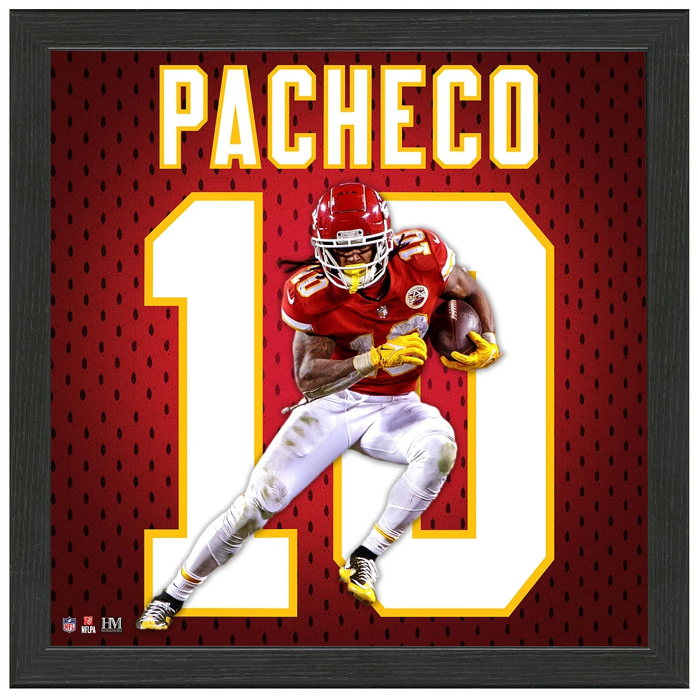 Highland Mint Isiah Pacheco Kansas City Chiefs 13" x 13" Impact Jersey Frame