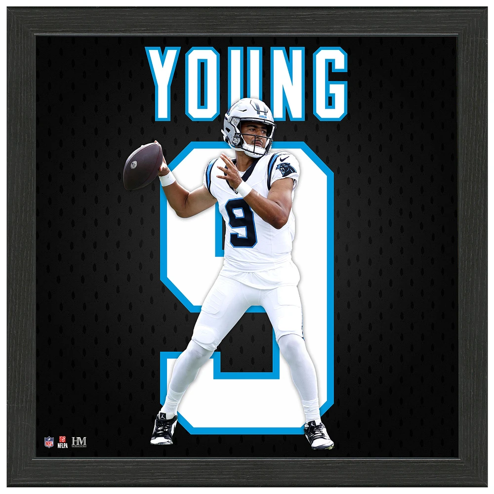 Highland Mint Bryce Young Carolina Panthers 13" x 13" Impact Jersey Frame