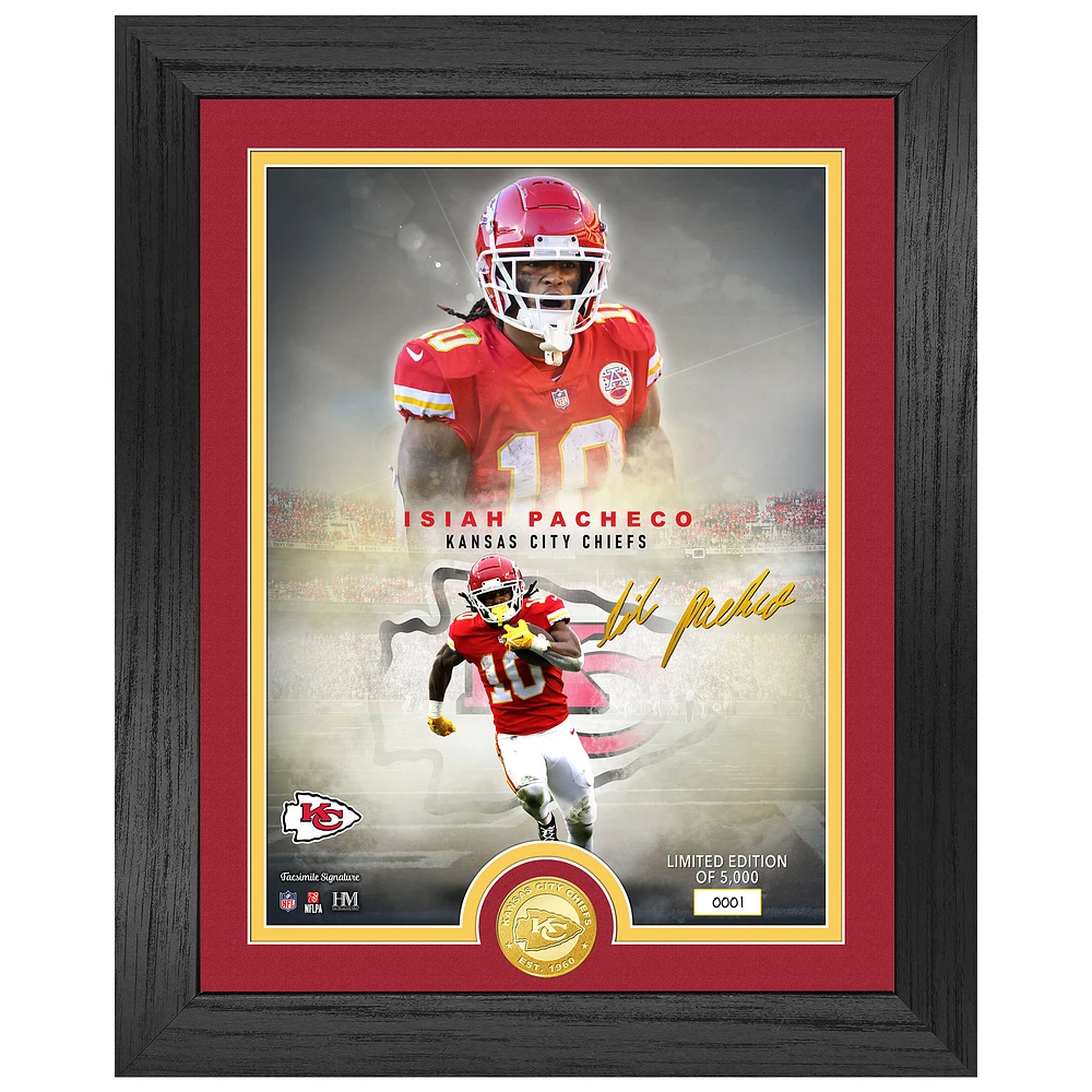 Highland Mint Isiah Pacheco Kansas City Chiefs 13'' x 16'' Bronze Coin Photo Mint