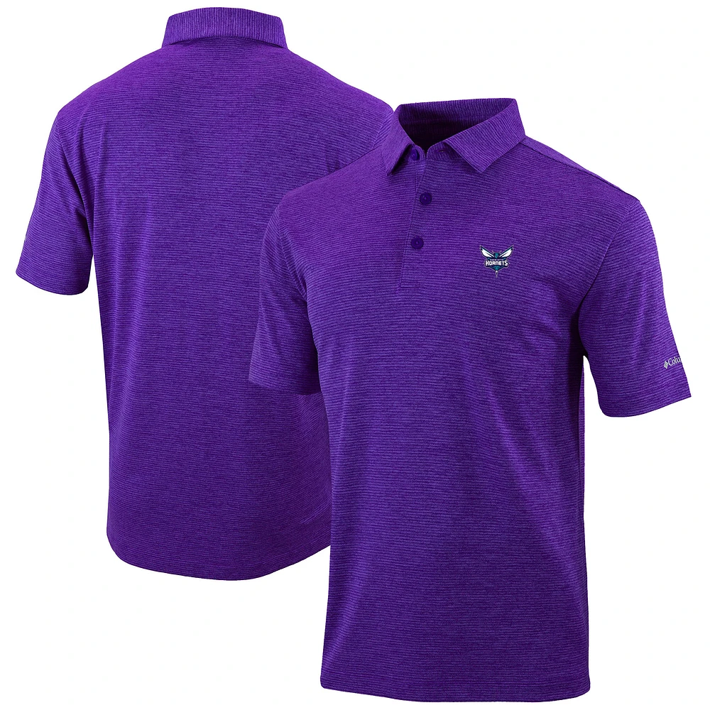 Men's Columbia Purple Charlotte Hornets Omni-Wick Set II Polo