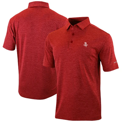 Men's Columbia Red Houston Rockets Omni-Wick Set II Polo