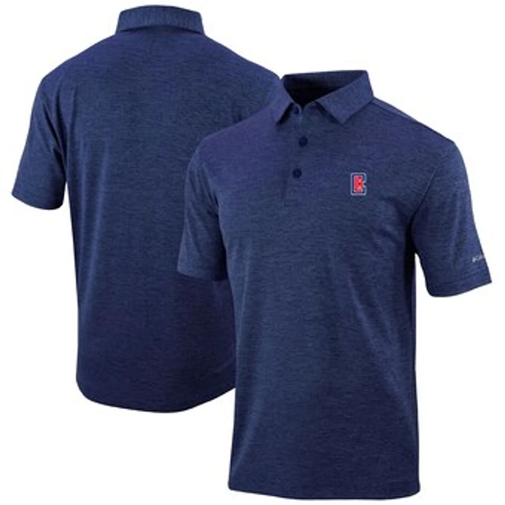 Men's Columbia Navy LA Clippers Omni-Wick Set II Polo