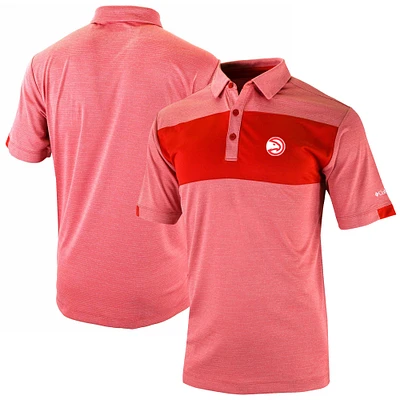 Men's Columbia Red Atlanta Hawks Omni-Wick Total Control Polo
