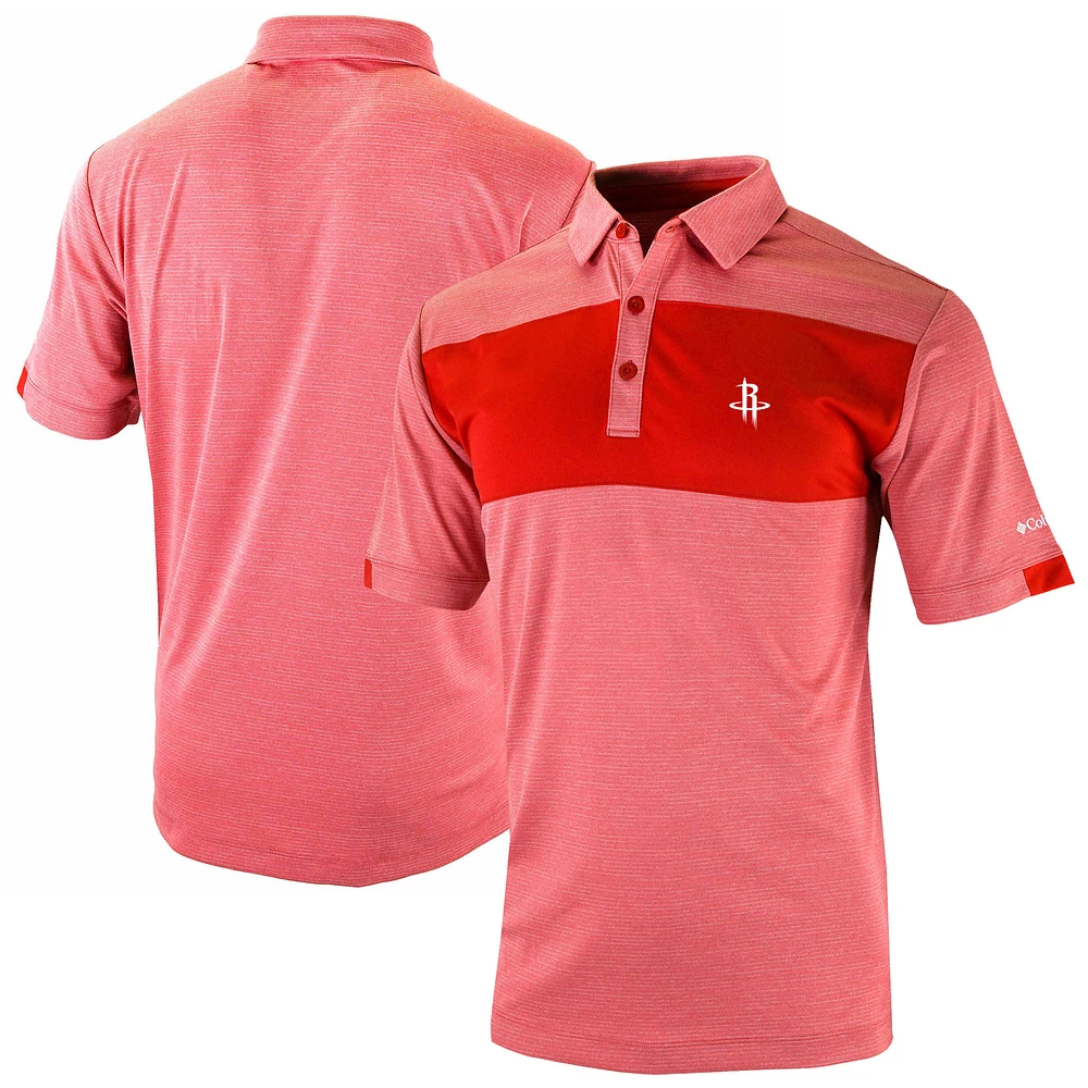 Men's Columbia Red Houston Rockets Omni-Wick Total Control Polo
