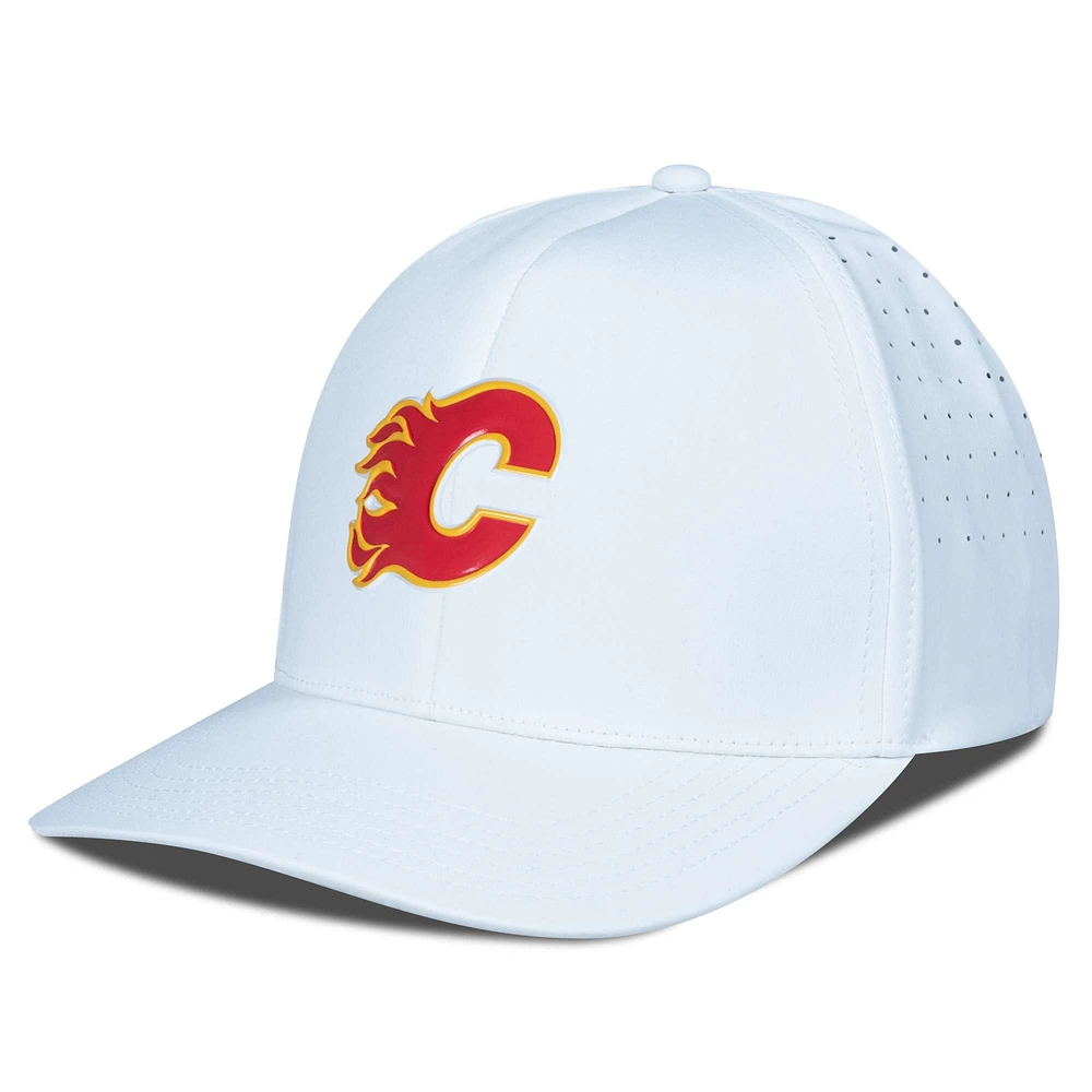 Men's Levelwear White Calgary Flames Zeta Flex Hat