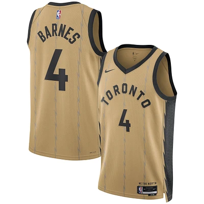 Unisex Nike Scottie Barnes Gold Toronto Raptors Swingman Player Jersey - City Edition