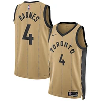 Unisex Nike Scottie Barnes Gold Toronto Raptors Swingman Player Jersey - City Edition