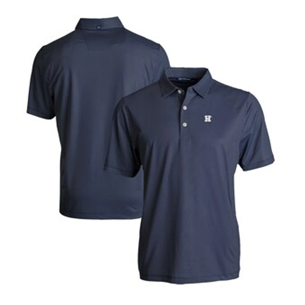 Men's Cutter & Buck Navy/White Houston Astros Stars & Stripes Pike Eco Symmetry Print Stretch Recycled Polo
