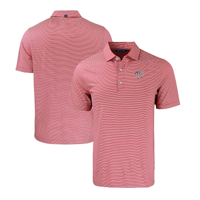 Men's Cutter & Buck Red/White Washington Nationals Stars Stripes Forge Eco Double Stripe Stretch Recycled Polo