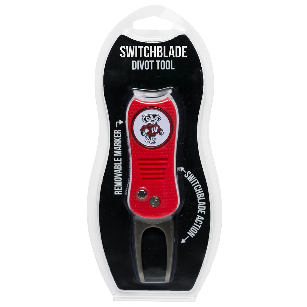 Wisconsin Badgers Switchblade Divot Tool with Ball Marker