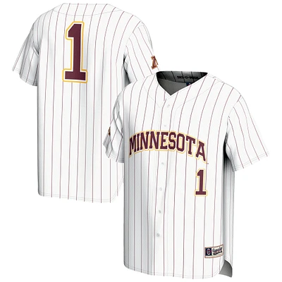 Youth GameDay Greats #1 White Minnesota Golden Gophers Lightweight Baseball Jersey