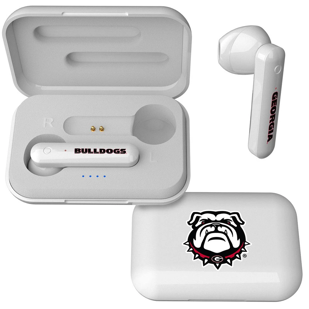 Keyscaper White Georgia Bulldogs True Wireless Earbuds