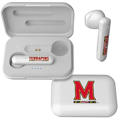 Keyscaper White Maryland Terrapins True Wireless Earbuds