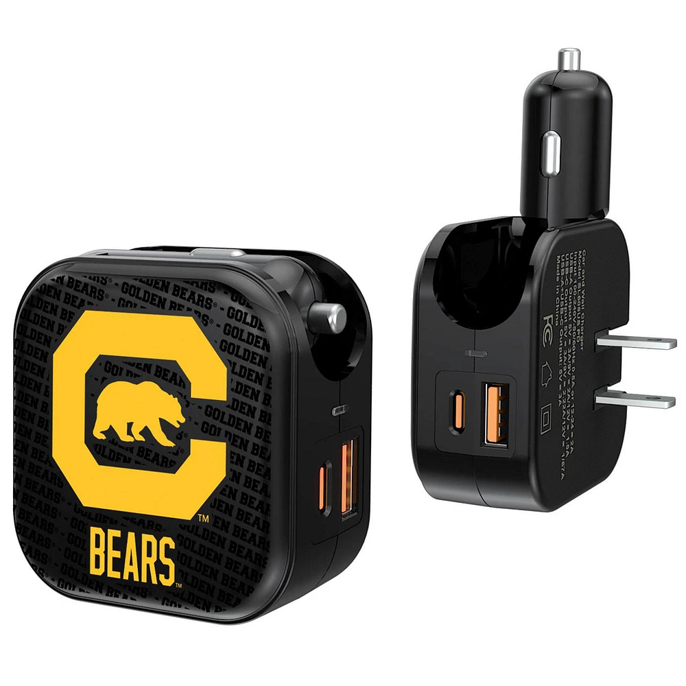 Keyscaper Black Cal Bears Two-In-One USB A/C Charger
