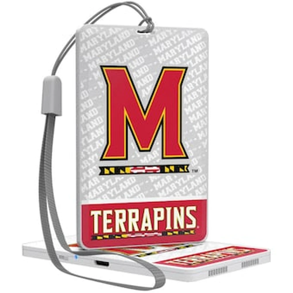 Keyscaper White Maryland Terrapins Bluetooth Pocket Speaker