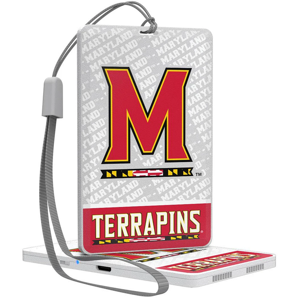 Keyscaper White Maryland Terrapins Bluetooth Pocket Speaker