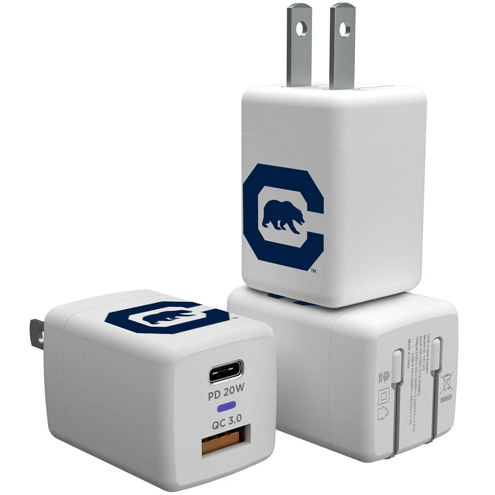 Keyscaper White Cal Bears USB A/C Charger